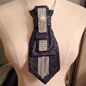 Alfani Upcycle Necktie Necklace